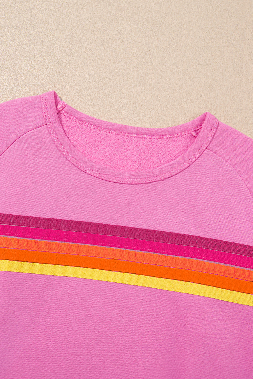 Trendy Striped Cotton Lounge Set with Pullover & Shorts