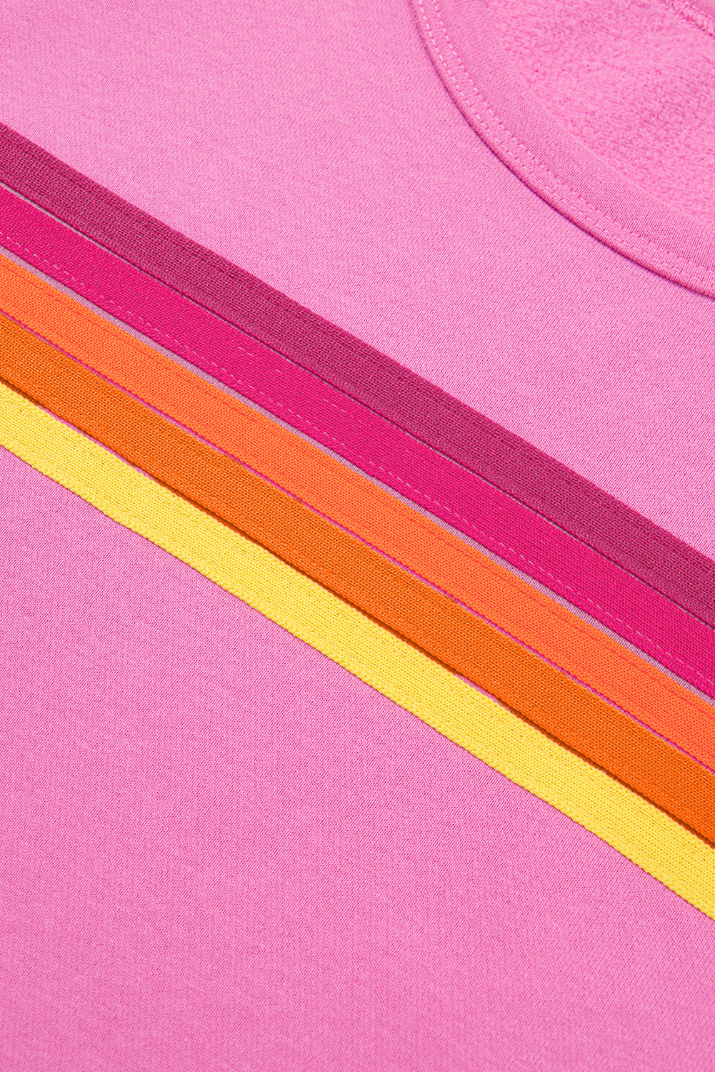 Trendy Striped Cotton Lounge Set with Pullover & Shorts