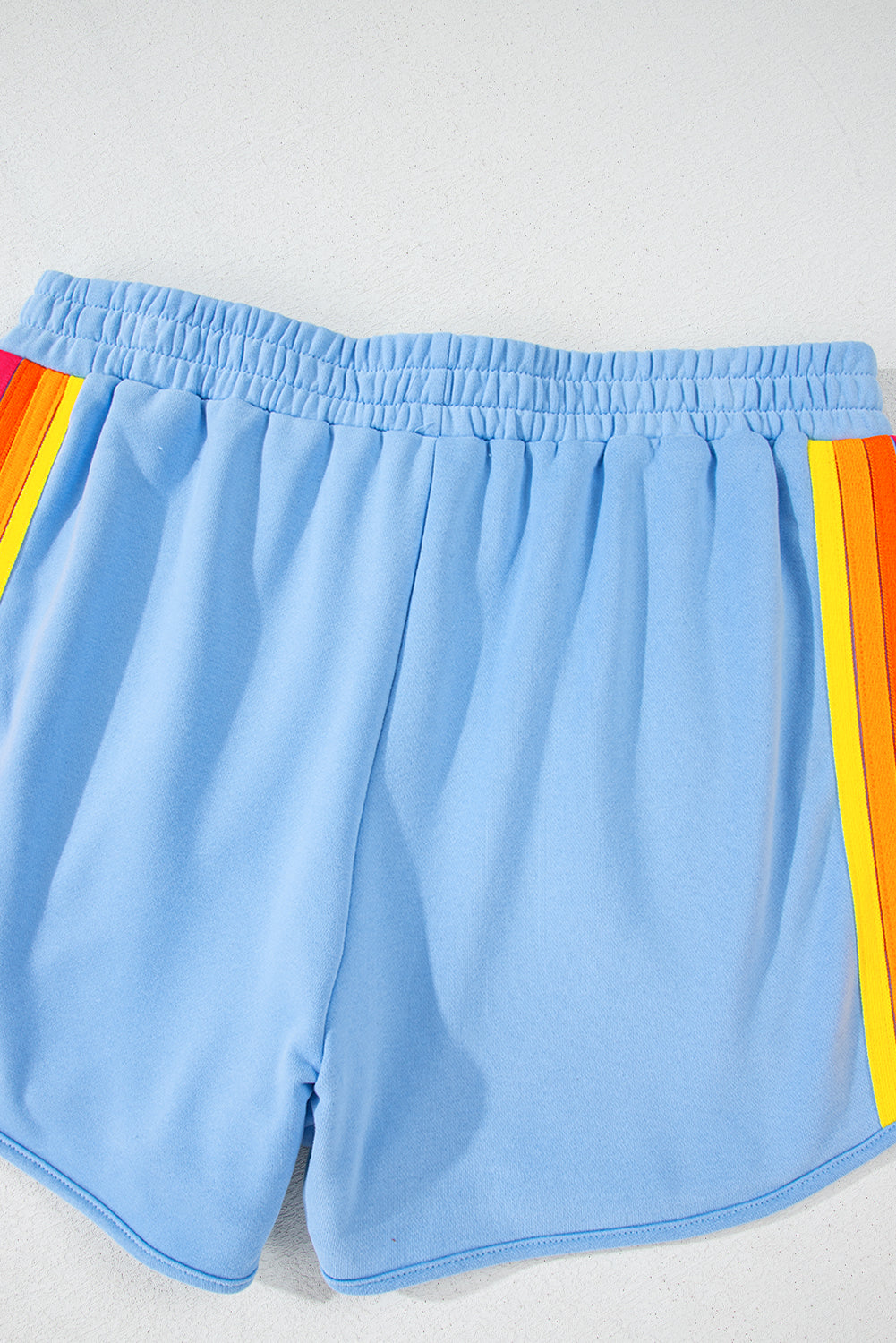 Trendy Striped Cotton Lounge Set with Pullover & Shorts