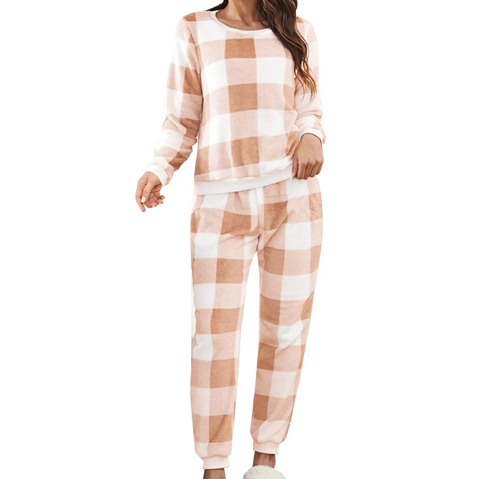 Sleepwear - Full Body Pajamas Suits โ Warm Plaid Flannel Sleepwear