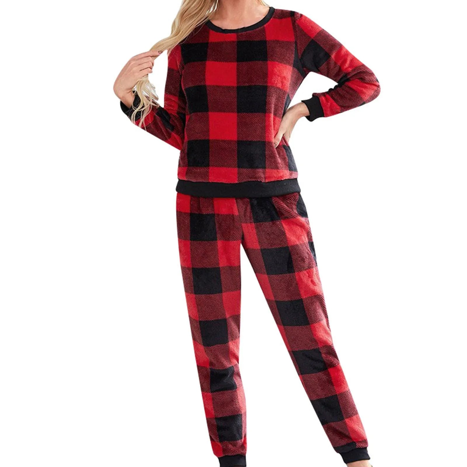Sleepwear - Full Body Pajamas Suits โ Warm Plaid Flannel Sleepwear