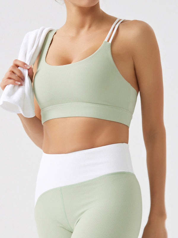 Sporty Bra - Women's Recycled Fabric Sports Bra with Padded Design