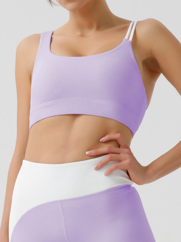 Sporty Bra - Women's Recycled Fabric Sports Bra with Padded Design