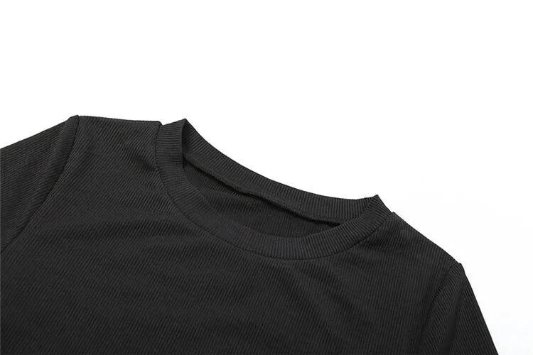 Sporty Outfits- Two-Piece Women's Outfit with Cropped Tee and Flared Palazzo Pants- - Pekosa Women Fashion