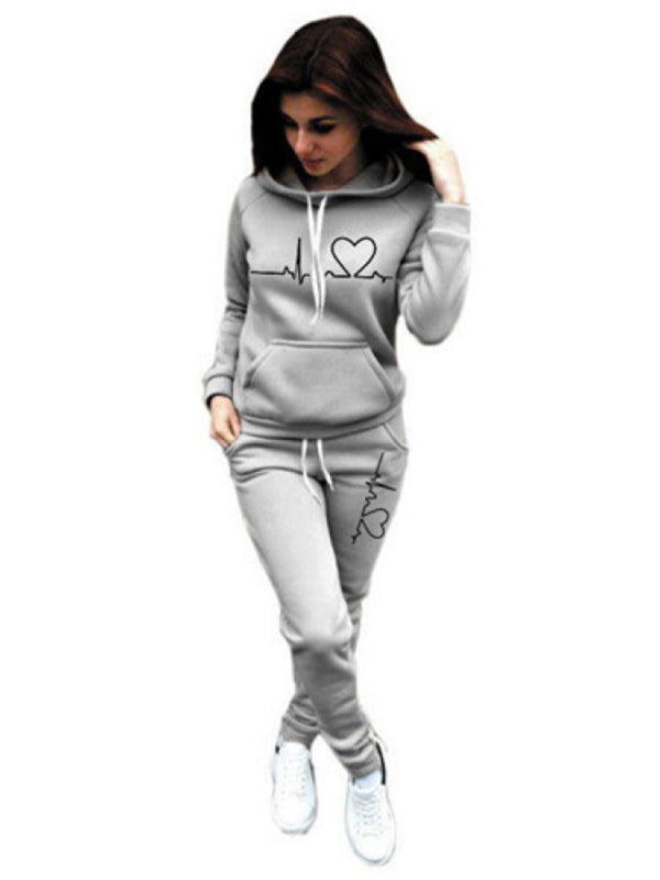 Sporty Set - Women's Sporty Tracksuit in Fleece Casual Sportswear Set