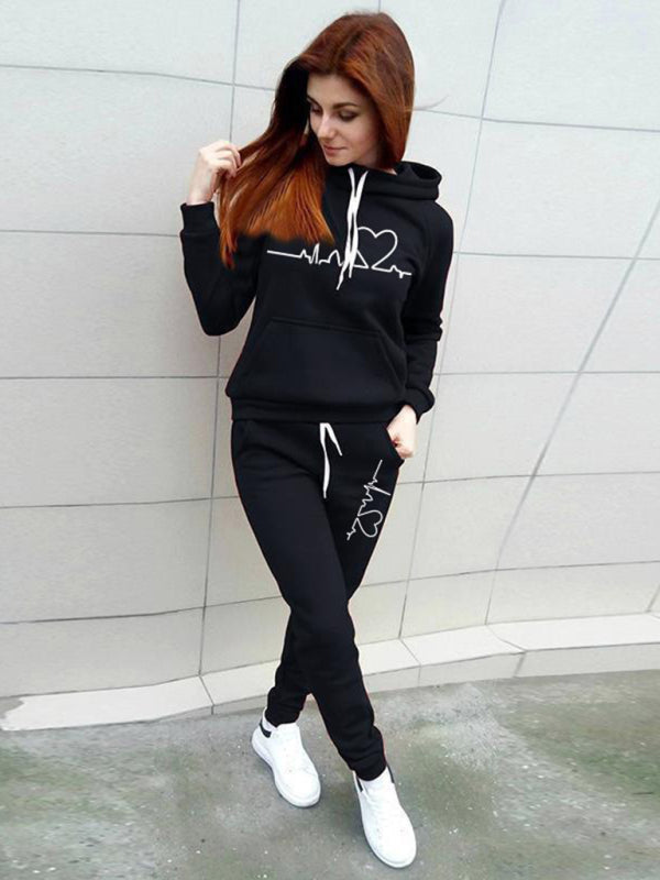 Sporty Set - Women's Sporty Tracksuit in Fleece Casual Sportswear Set