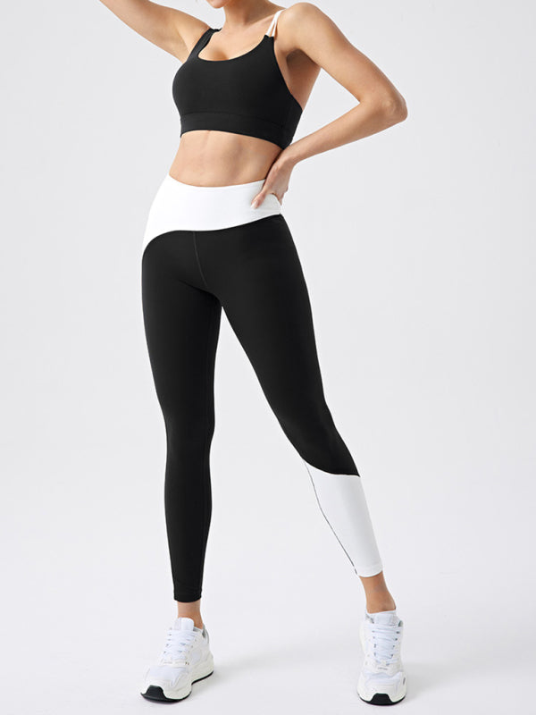 Sporty Top - Asymmetric Strap Padded Sports Bra for Peak Performance