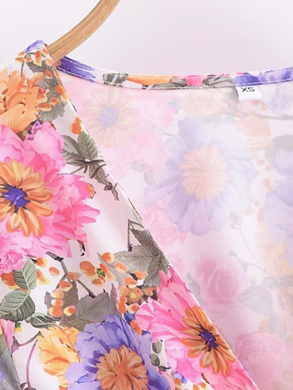 Summer Dresses- Garden Party Essential Romantic Floral A-Line Sundress- - Chuzko Women Clothing