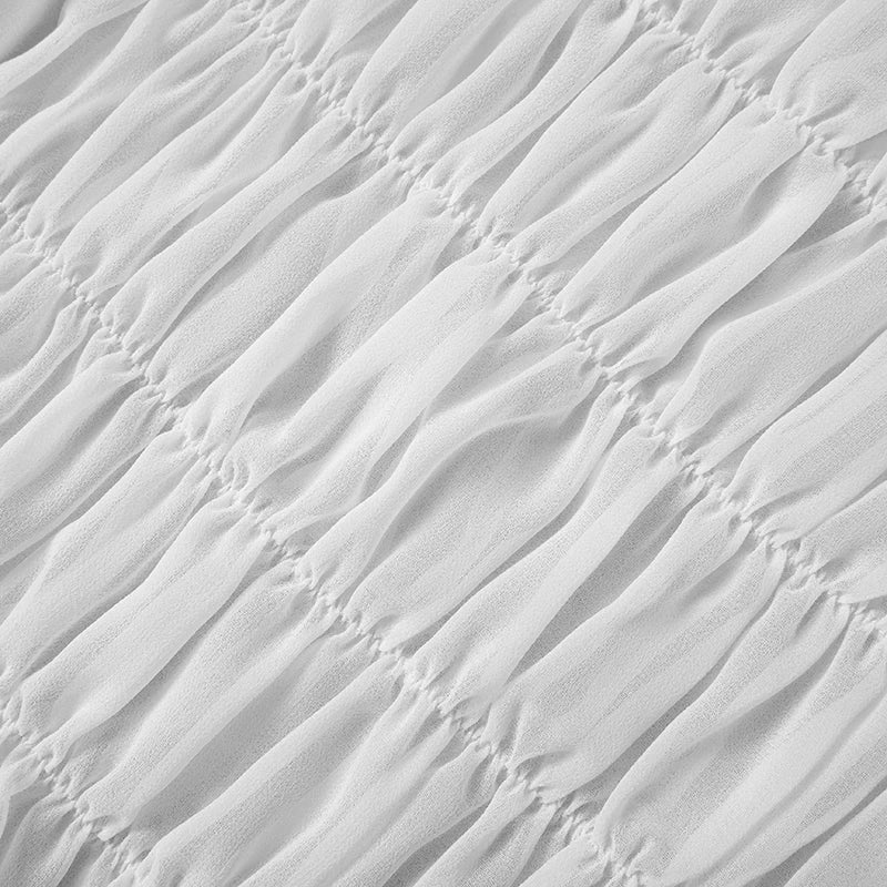 Summer Sheer Ruched Mini Skirt & Cami Combo