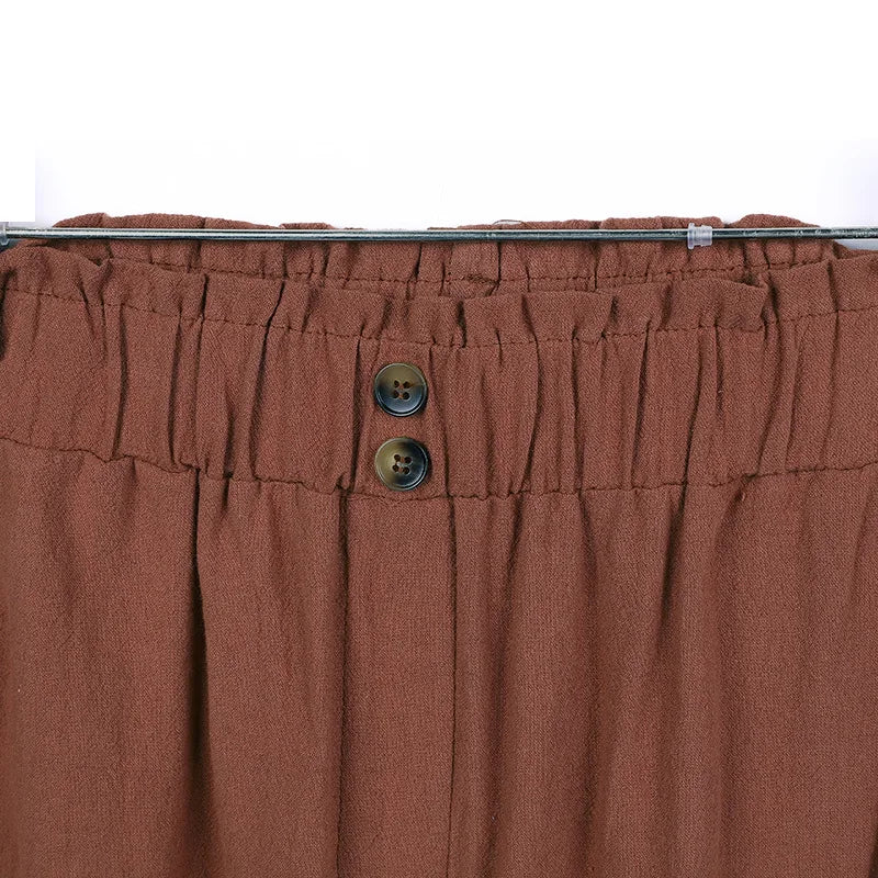 Summer Pants - Women's Casual Cotton Lounge Pants with Elastic Waistband