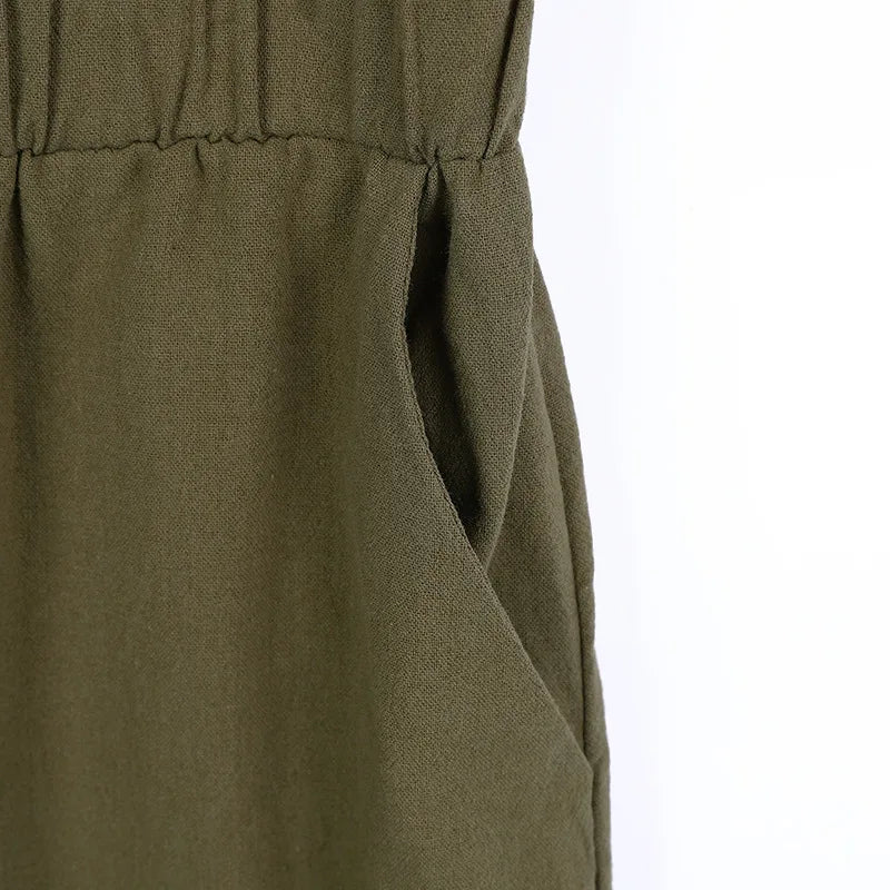 Summer Pants - Women's Casual Cotton Lounge Pants with Elastic Waistband