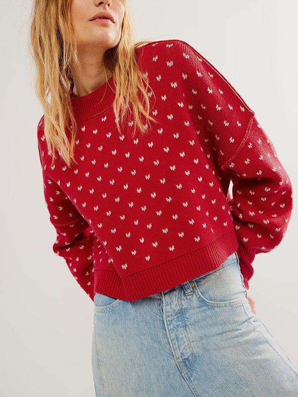 Sweaters - Casual Knit Oversized Sweater - Soft and Stylish