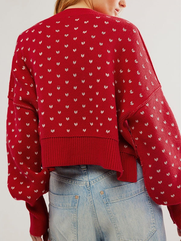 Sweaters - Casual Knit Oversized Sweater - Soft and Stylish