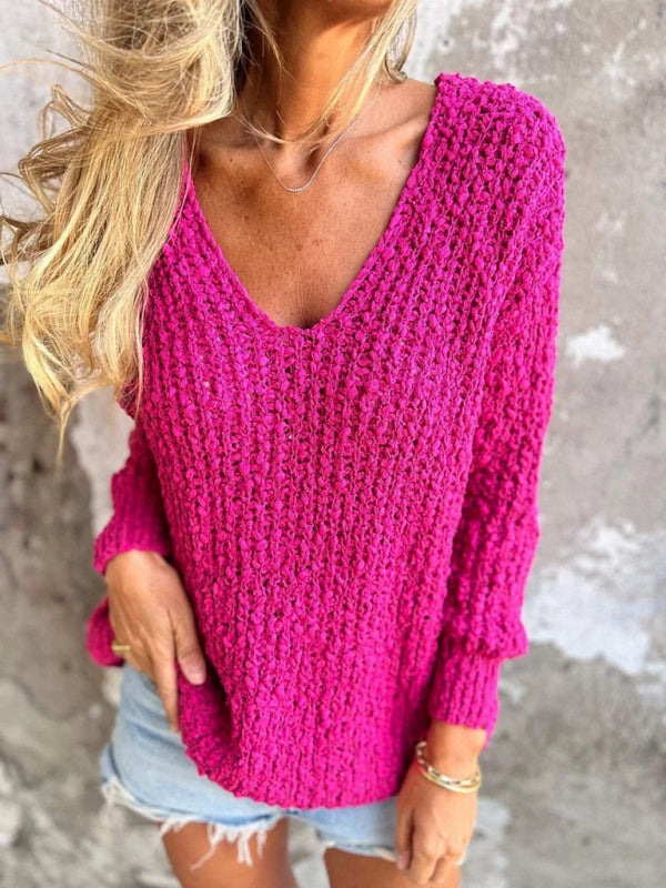 Sweaters - Essential Knitted V-Neck Sweaters for Stylish Layering