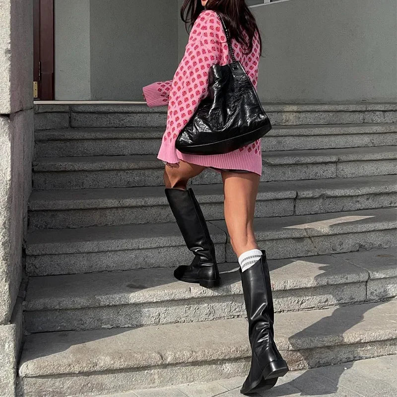 Sweaters - Strawberry Knit Oversized Sweater for Women