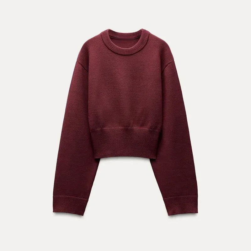 Sweaters - Casual Flared Sleeve Knit Sweater