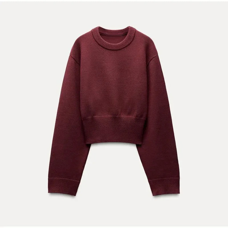 Sweaters - Casual Flared Sleeve Knit Sweater
