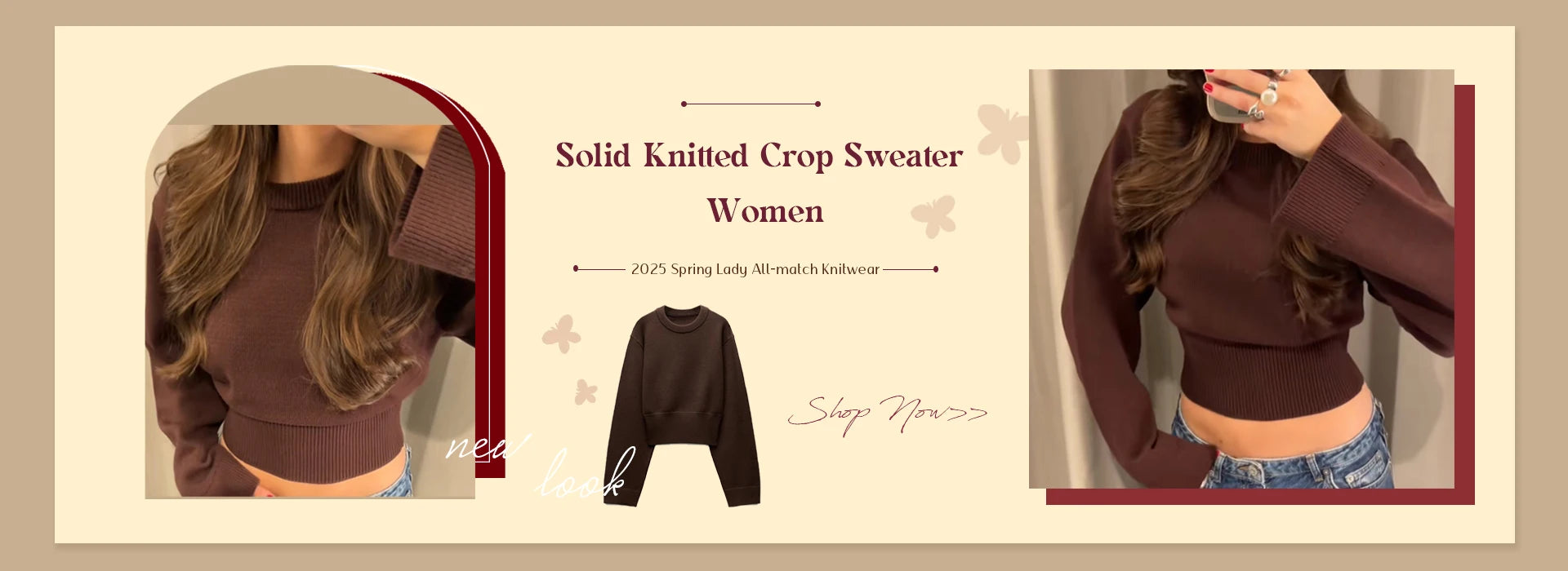 Sweaters - Casual Flared Sleeve Knit Sweater