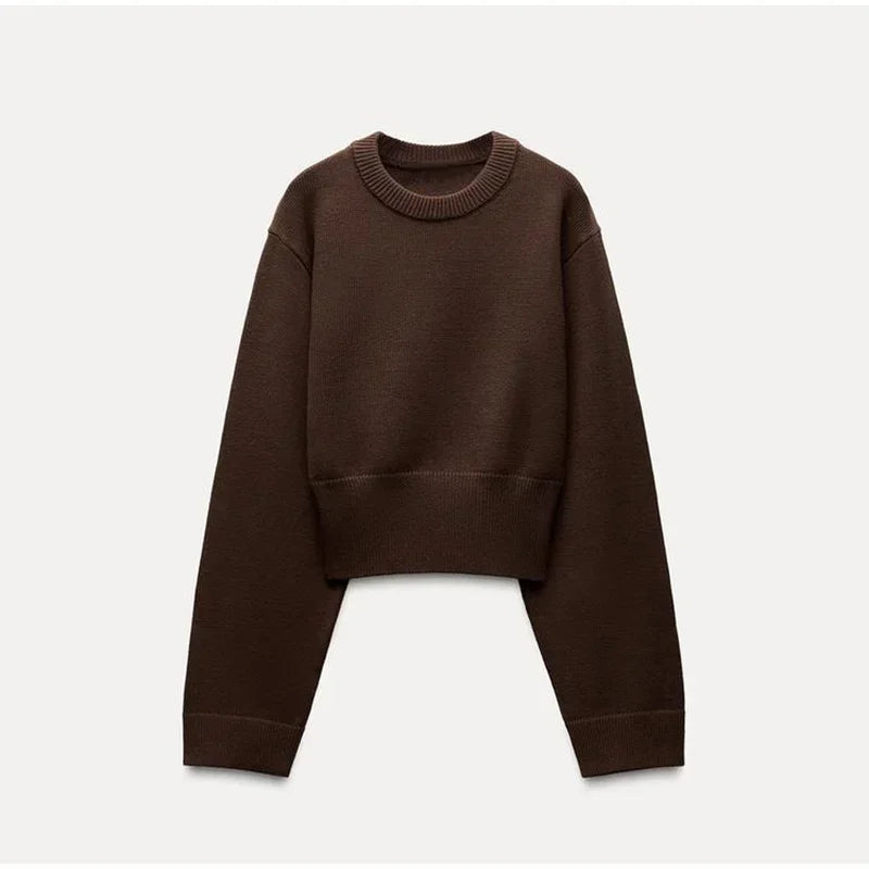 Sweaters - Casual Flared Sleeve Knit Sweater
