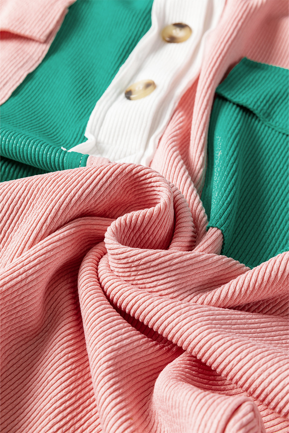 Sweatshirts & Hoodies - Colorblock Oversized Sweatshirt Ribbed Top