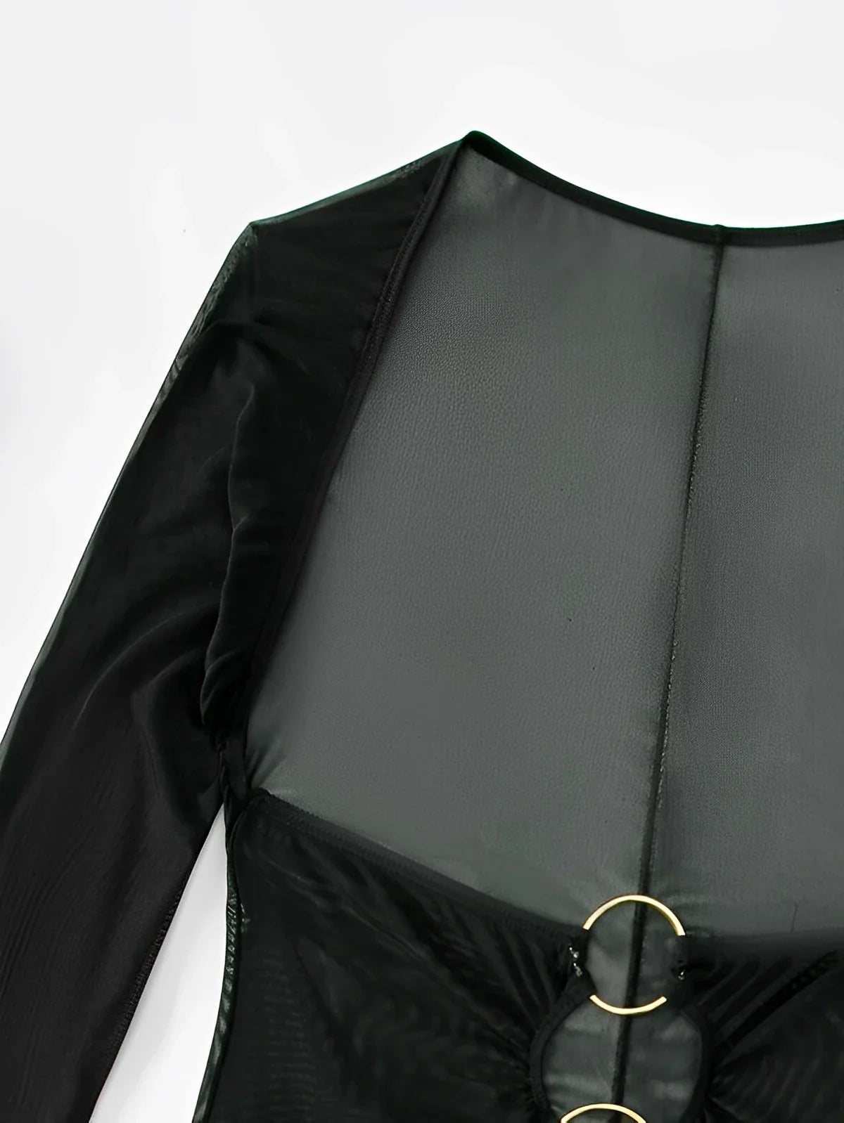 Swimwear- Beach Elegance Women Three-Piece Swimwear with Sheer Cover-Up- - Pekosa Women Fashion