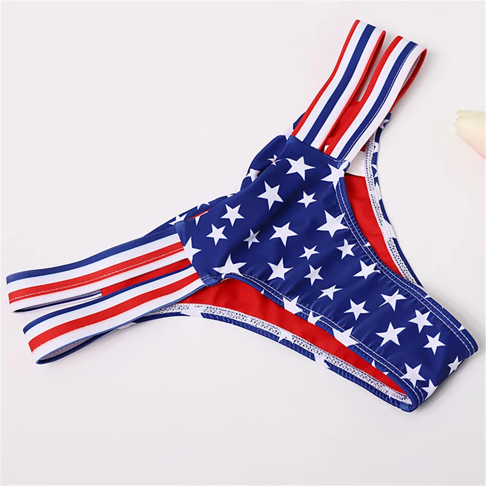 Swimwear- Patriotic Tankini for Independence Day - Tank Top & Bikini- - Chuzko Women Clothing