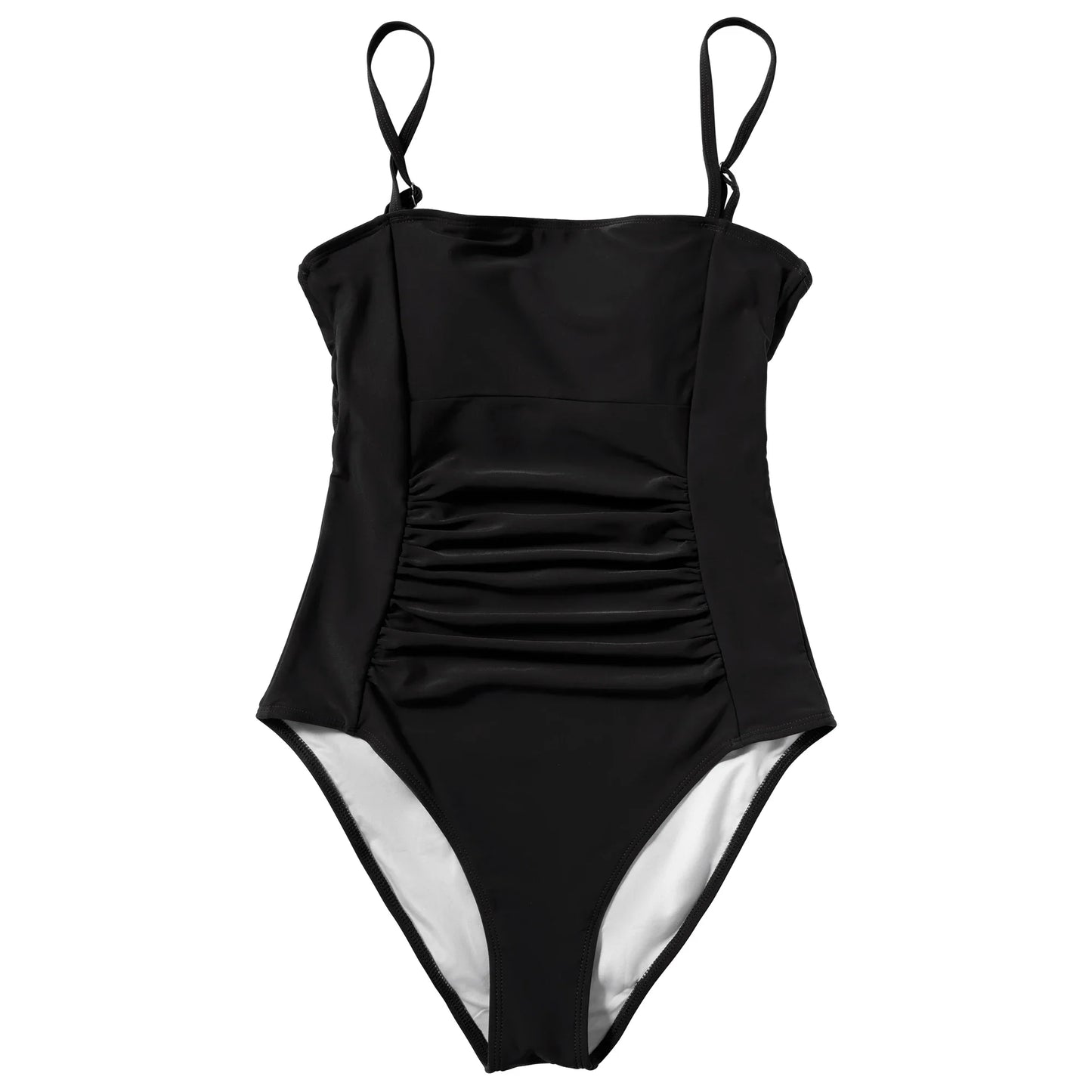 Swimwear- Solid Color One-Piece Swimwear Resort Wear Swimsuit- - Chuzko Women Clothing