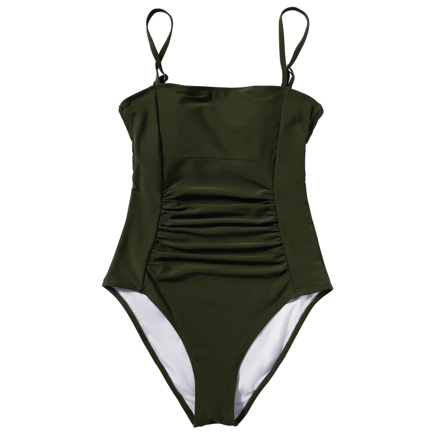 Swimwear- Solid Color One-Piece Swimwear Resort Wear Swimsuit- - Chuzko Women Clothing