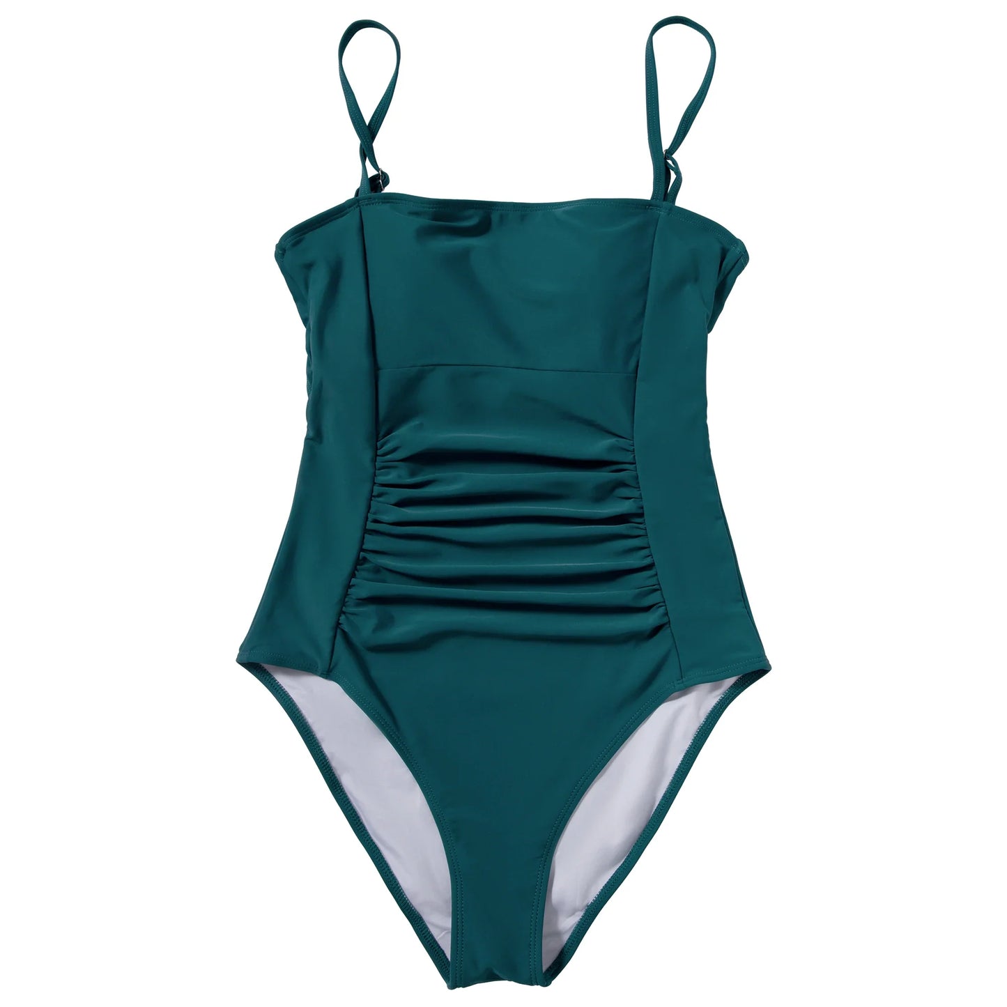 Swimwear- Solid Color One-Piece Swimwear Resort Wear Swimsuit- - Chuzko Women Clothing