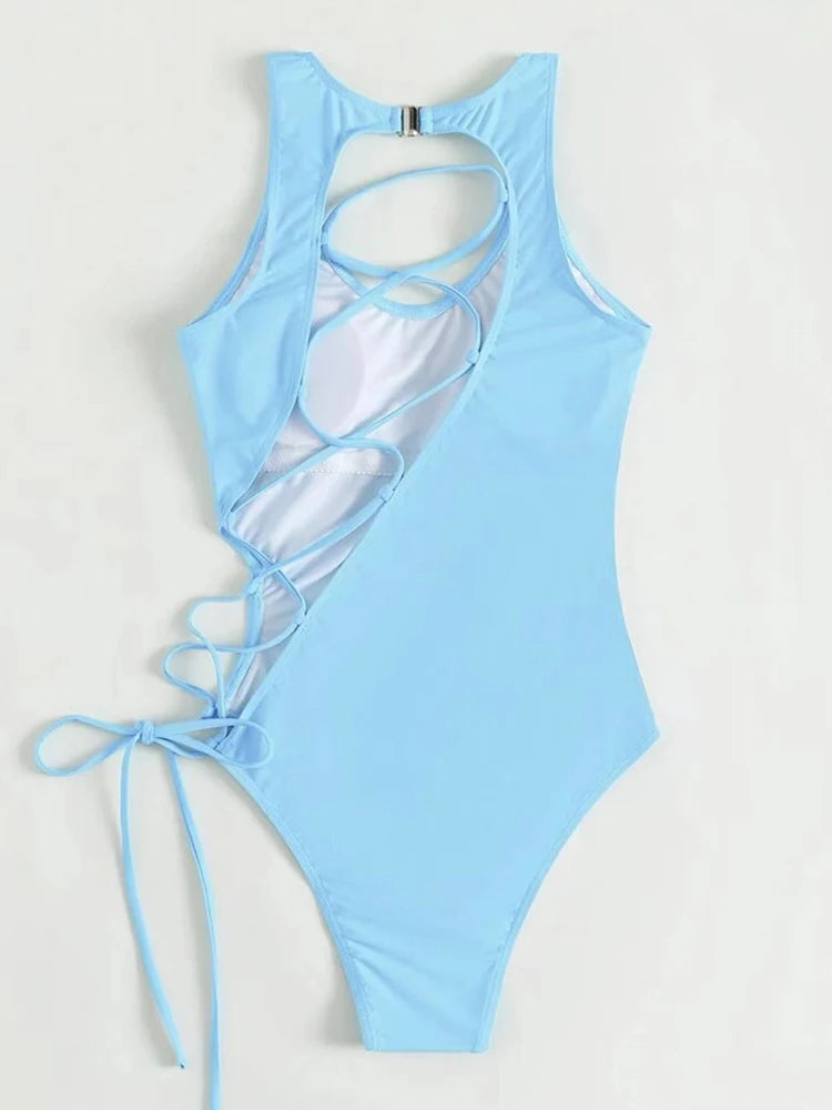 Swimwear - Sporty Monokini for Chic Beach Outings and Pool Parties