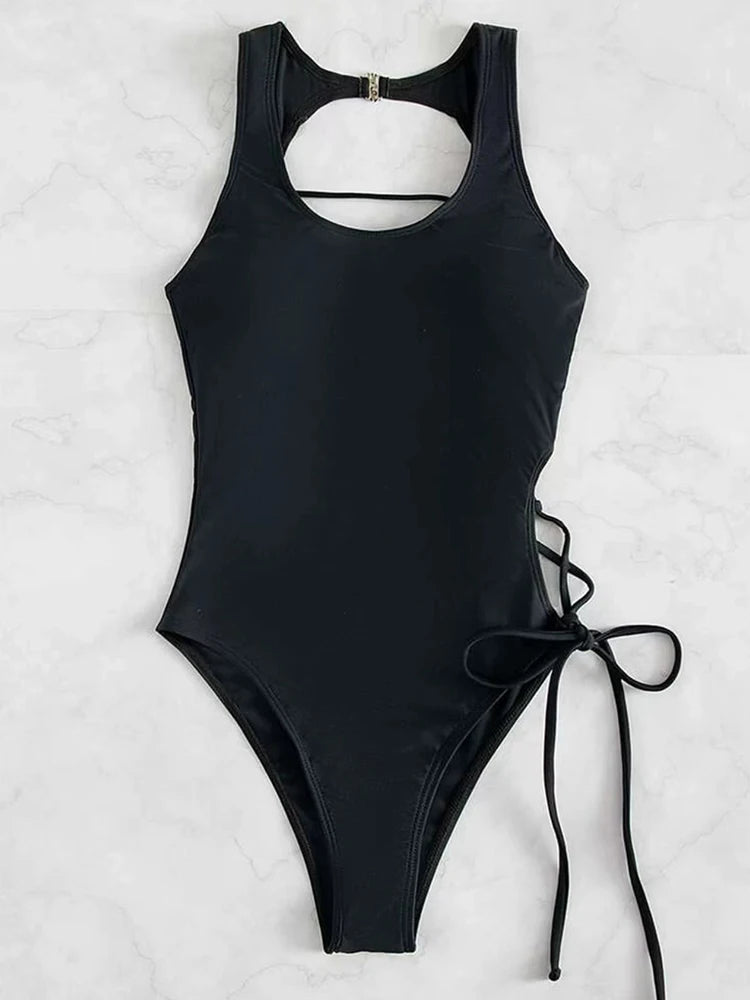 Swimwear - Sporty Monokini for Chic Beach Outings and Pool Parties