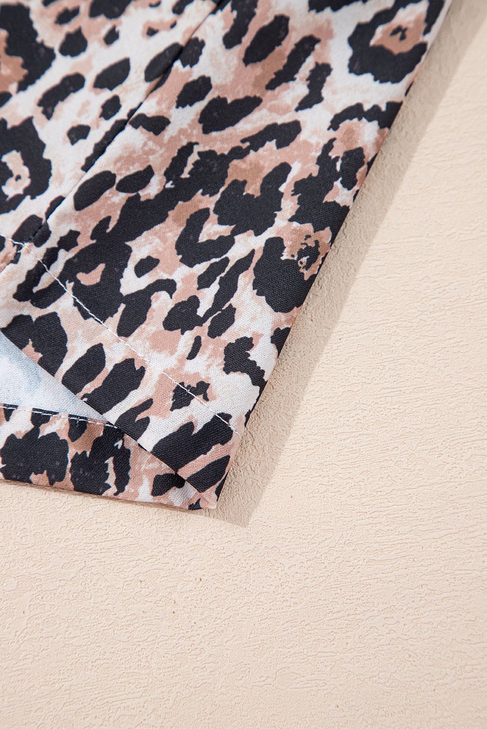 T Shirt Dresses - Leopard Print Casual T-shirt Dress