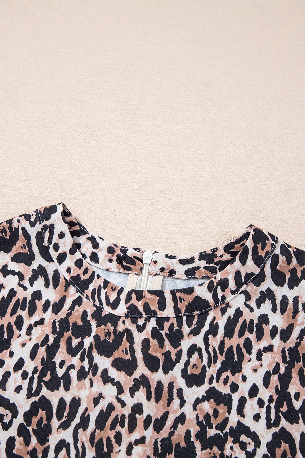 T Shirt Dresses - Leopard Print Casual T-shirt Dress