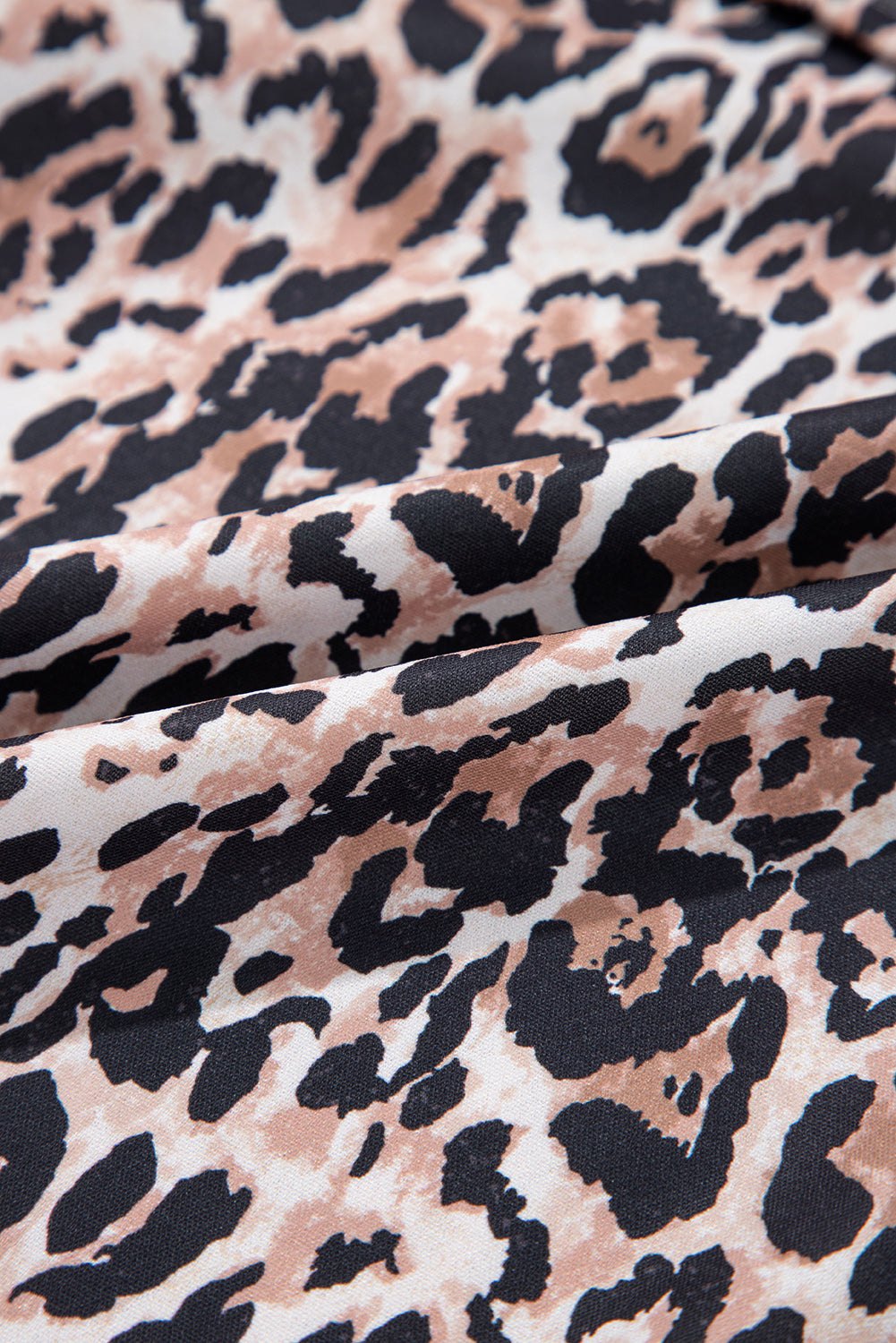 T Shirt Dresses - Leopard Print Casual T-shirt Dress