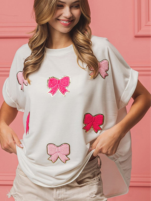 Sparkle Women's Oversized T-Shirt with Bows