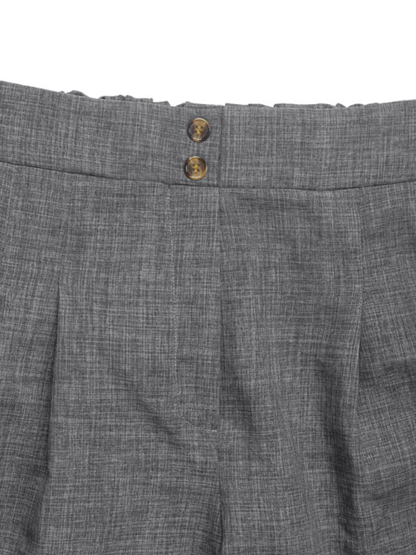 Tailored Shorts - Women's Linen Shorts for Office and Casual Wear