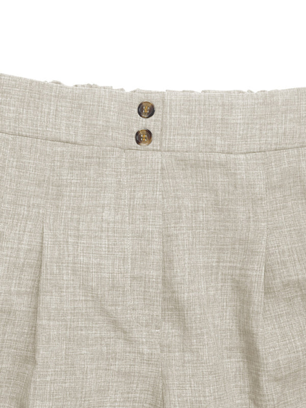 Tailored Shorts - Women's Linen Shorts for Office and Casual Wear