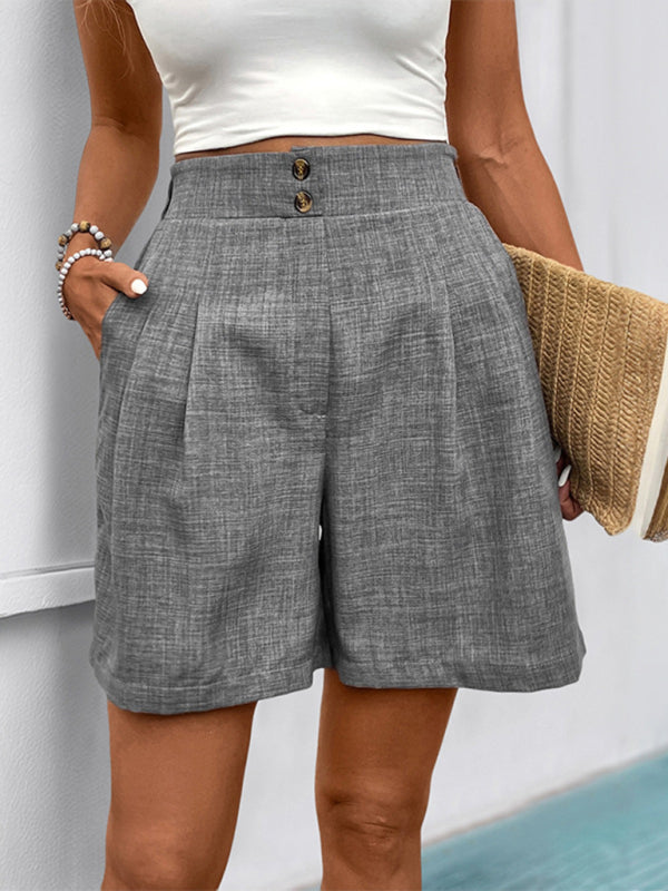 Tailored Shorts - Women's Linen Shorts for Office and Casual Wear