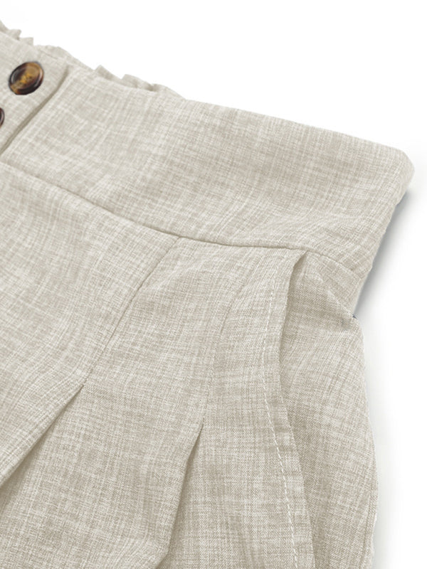 Tailored Shorts - Women's Linen Shorts for Office and Casual Wear