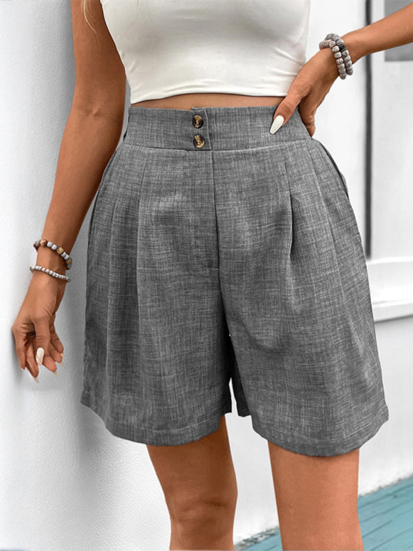 Tailored Shorts - Women's Linen Shorts for Office and Casual Wear