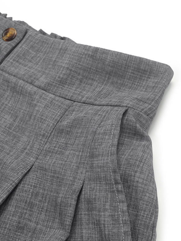 Tailored Shorts - Women's Linen Shorts for Office and Casual Wear