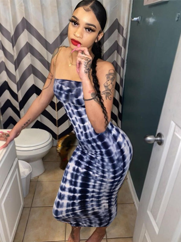 Tube Dresses - Colorful Watercolor Strapless Maxi Dress | Summer Festivals