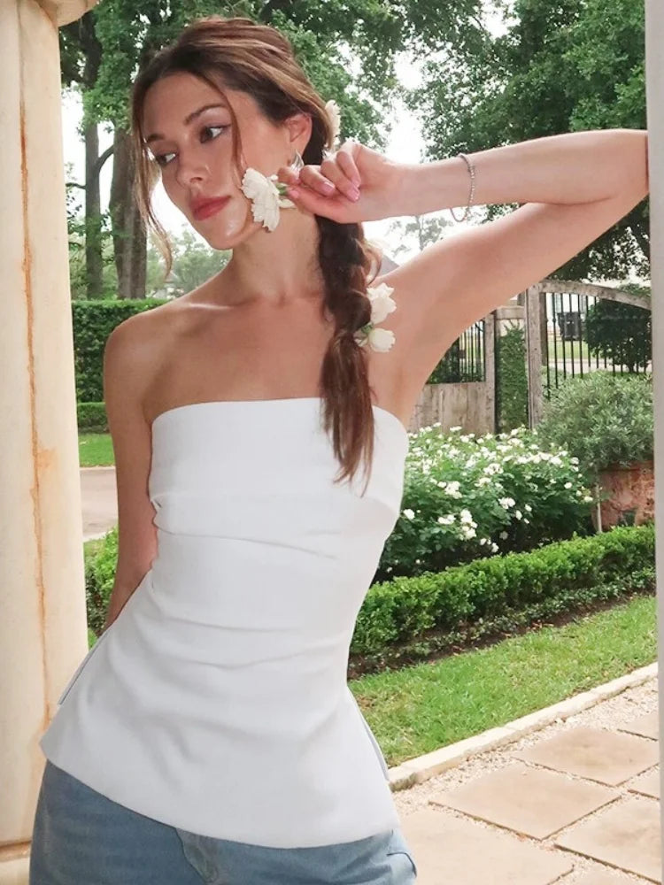 Tube Tops - Urban Chic Strapless White Top