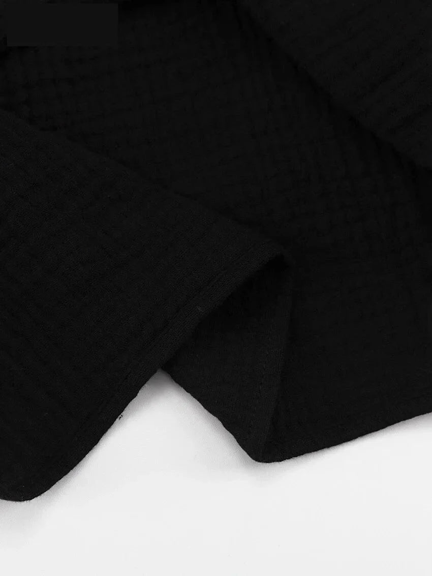 Vacation Outfit Set- Comfy Loungewear Set Textured Cotton Tank Top & Loose Pants- - Pekosa Women Fashion