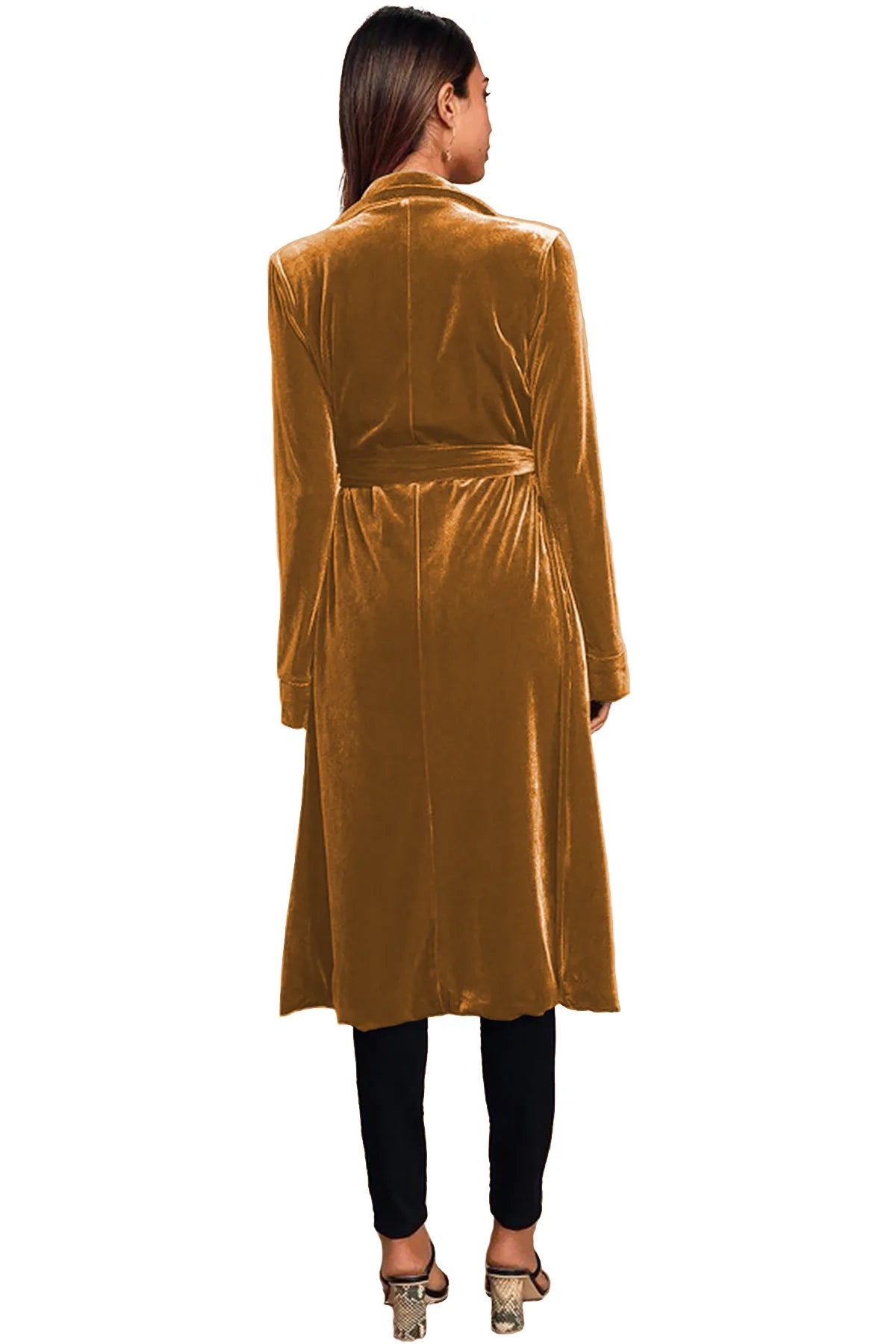 Velvet Coats- Luxe Velvet Velour Coat for Exclusive Events- - Pekosa Women Clothing