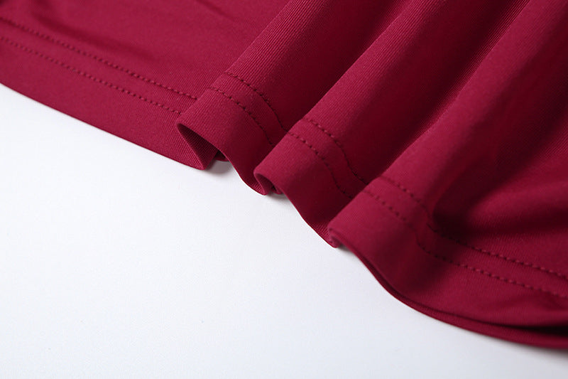 Bodycon Dresses - Temperament High Collar Pleated Waist Tight Sheath Dress