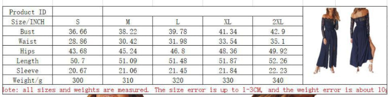 Jumpsuits - Women's Solid Color Lace High Waist Strap Loose Jumpsuit