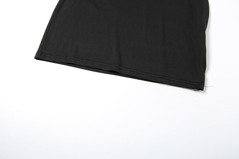 Women's Fashion Sleeveless Solid Color Hollow Design Sheath Dress