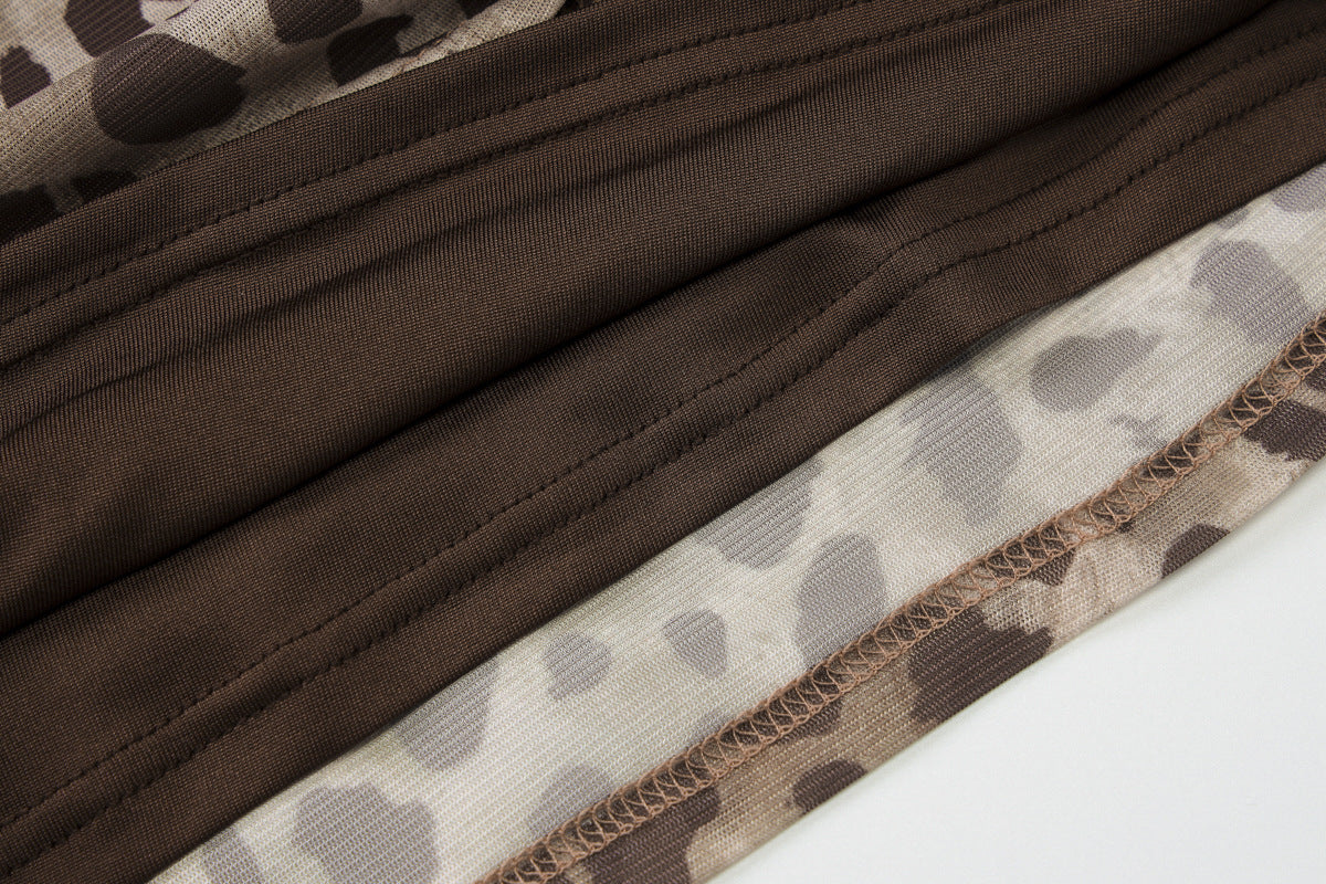 Tops - Leopard Print Crossbody Sleeveless Ribbon Short Tight Vest