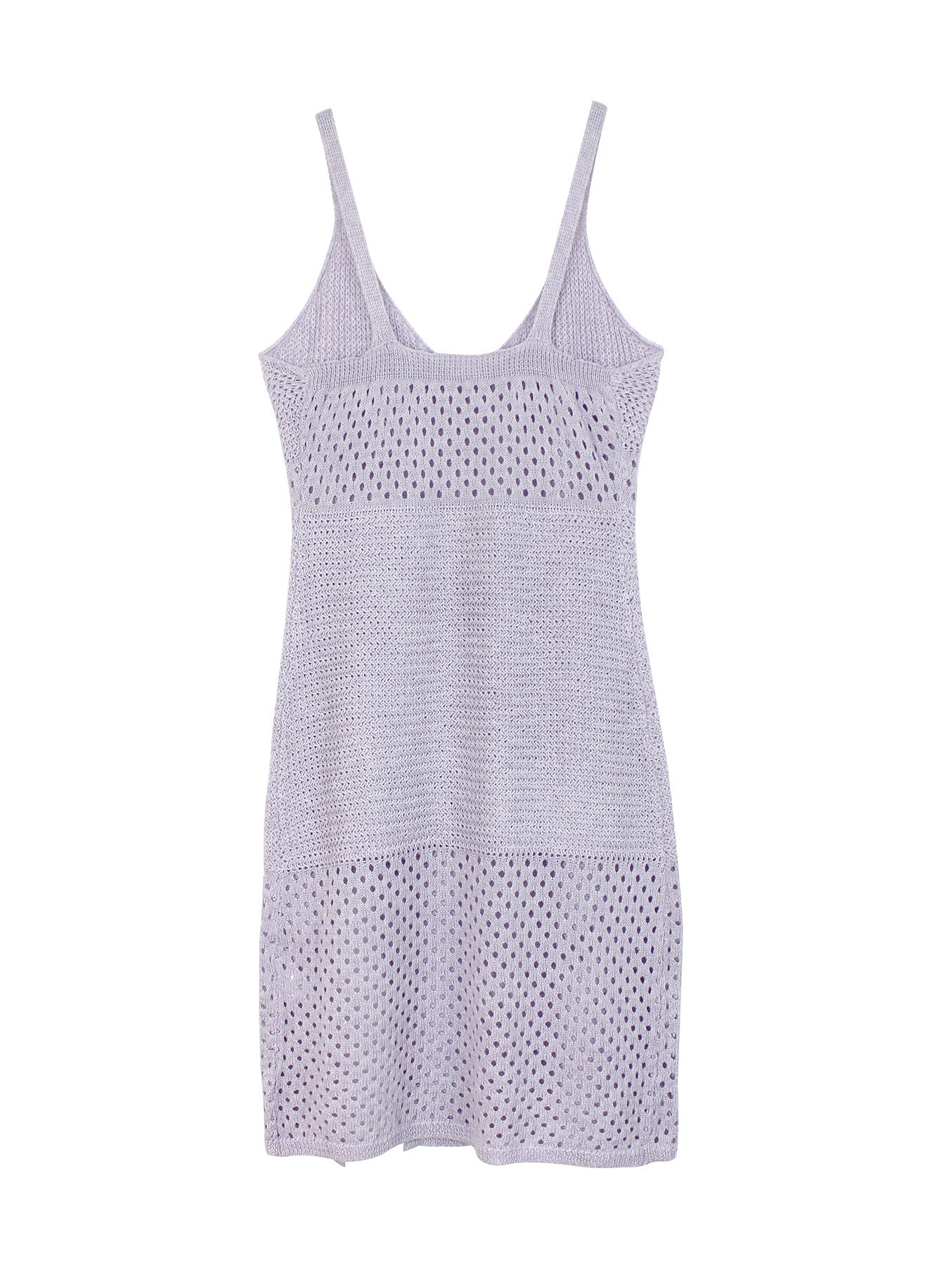 Knit Dresses - Knitted Long Hollow Sling Slit Dress